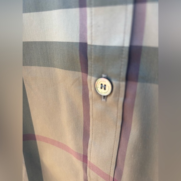 Men's Tan Plaid dress shirt - Picture 12 of 15